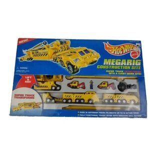 Hot Wheels Mega Rig Construction Set Vintage 1996 Mattel Complete Damaged Box